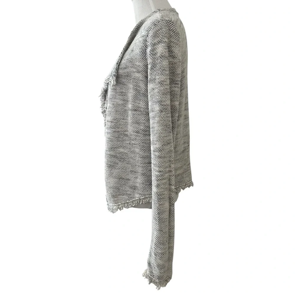 Joie Nalah B Tweed Open Fron Cardigan in Smokey gray tones